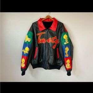 Vintage Warner Brothers Leather Tweety Bird Coat